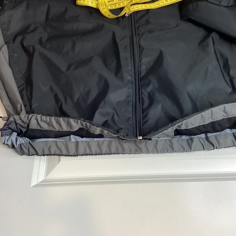 Columbia Mens Grey Black Full Zip Hooded Windbreaker Jacket Large RM2015 1442361